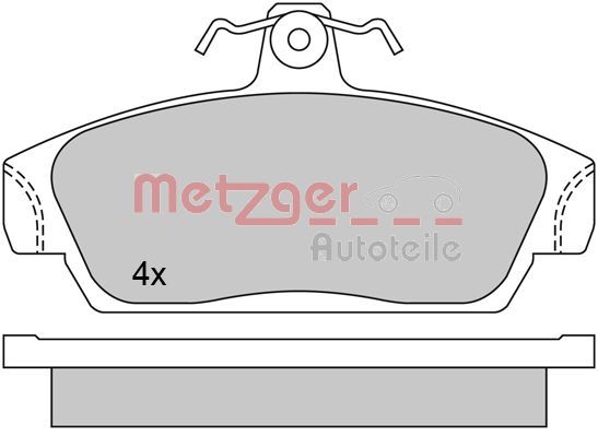 Zestaw klocków hamulcowych, hamulce tarczowe METZGER AUTOTEILE 1170514