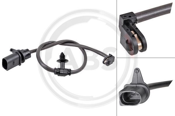 Styk ostrzegawczy, zużycie okładzin hamulcowych A.B.S. 39913