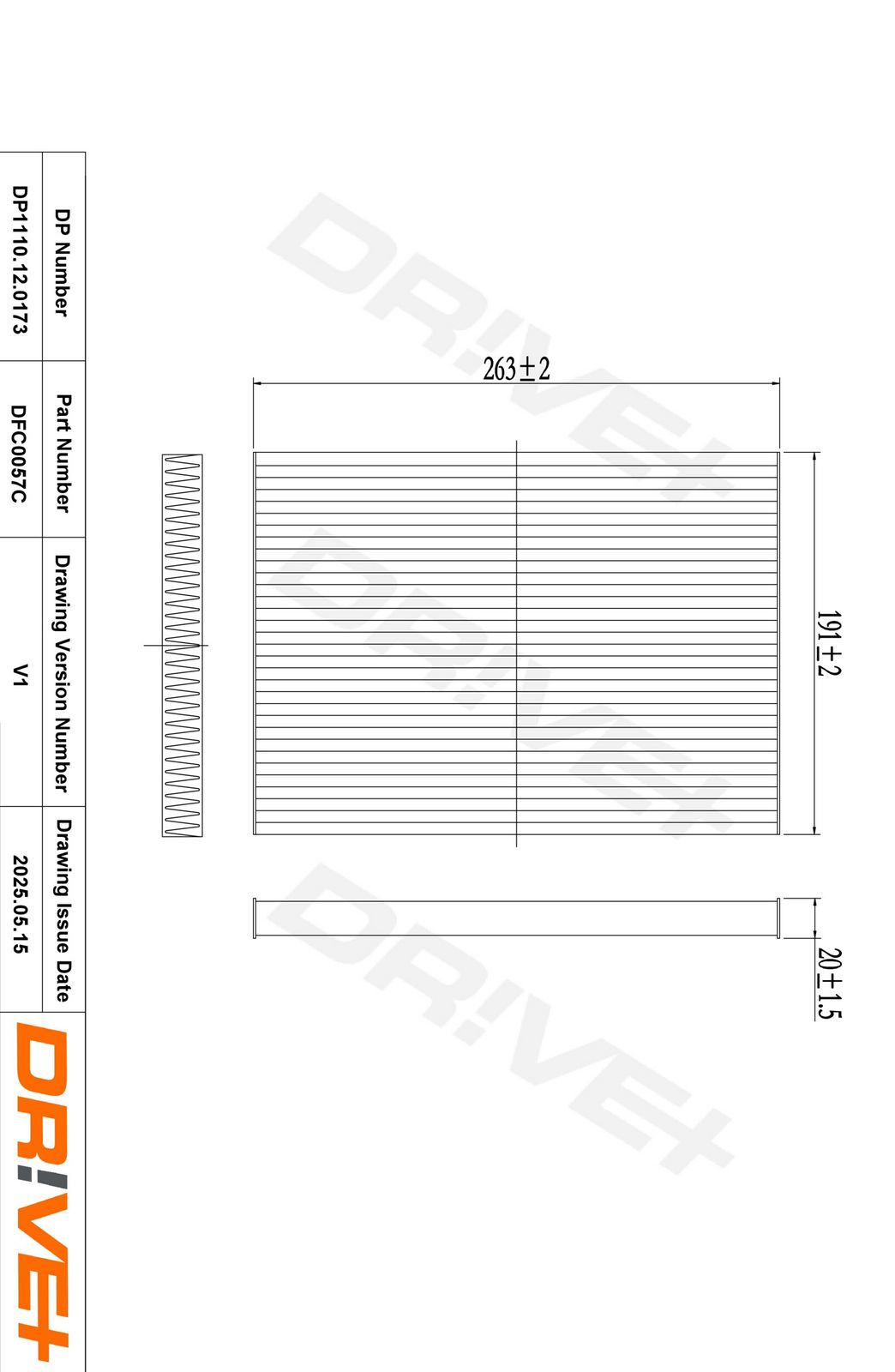Filtru, aer habitaclu Dr!ve+ DP1110.12.0173