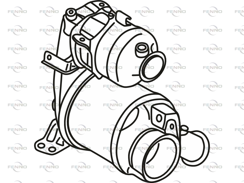 Filtr sadzy / filtr cząstek stałych, układ wydechowy FENNO 04L131671JX