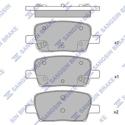 set placute frana,frana disc HI-Q SP4116