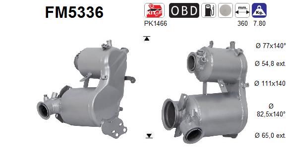 Filtr sadzy / filtr cząstek stałych, układ wydechowy AS 04L131602NX