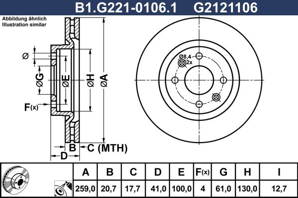 Tarcza hamulcowa GALFER B1.G221-0106.1