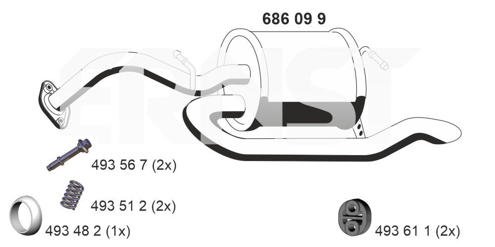 Tłumik końcowy ERNST 686099