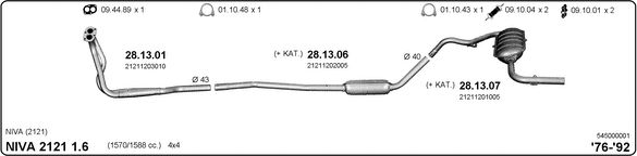 Układ wydechowy IMASAF 545000001