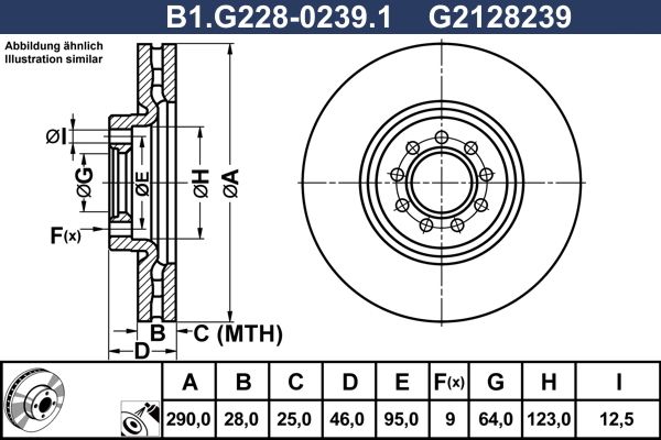 Tarcza hamulcowa GALFER B1.G228-0239.1