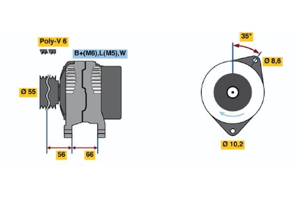 Alternator BOSCH 0 986 042 211