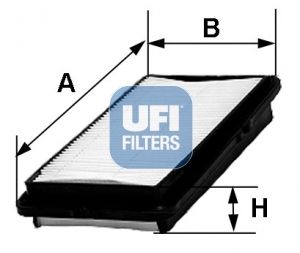Vzduchový filtr UFI 30.380.00
