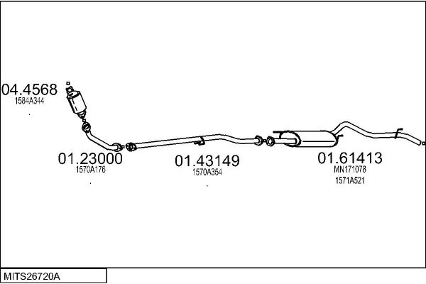 Układ wydechowy MTS MITS26720A033130
