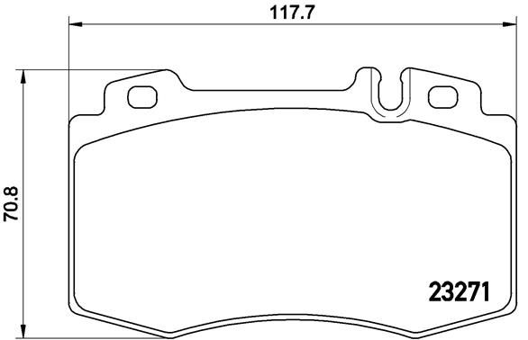 Zestaw klocków hamulcowych, hamulce tarczowe BREMBO P 50 041