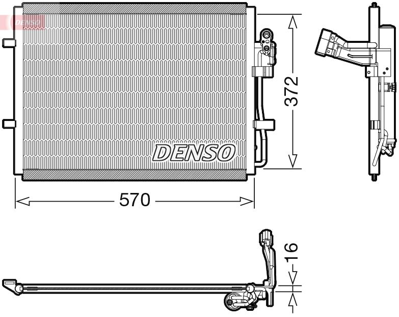 Kondenzátor, klimatizace DENSO DCN44016