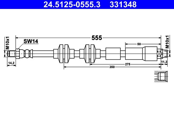 Brzdová hadice ATE 24.5125-0555.3