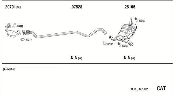 Układ wydechowy WALKER REK016582