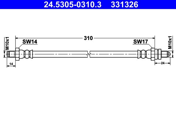 Brzdová hadica ATE 24.5305-0310.3