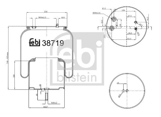 Burduf, suspensie pneumatica FEBI BILSTEIN 38719