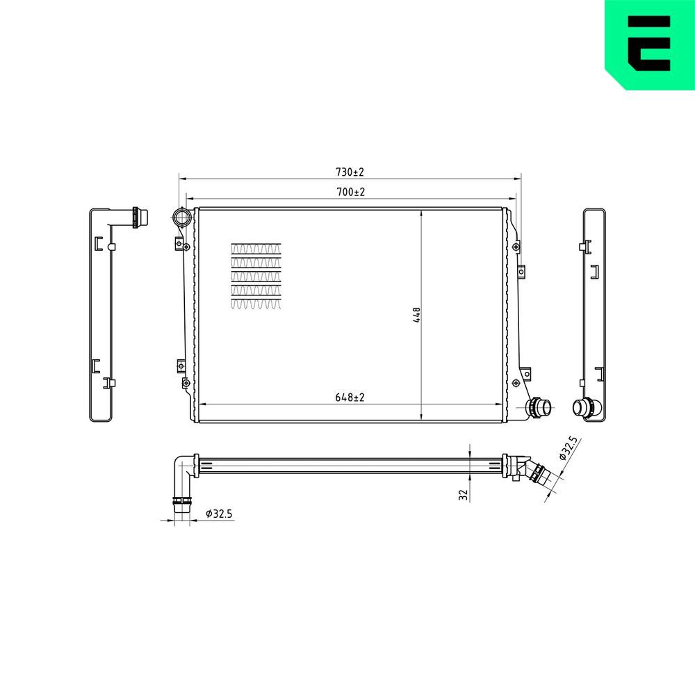 Radiator, racire motor ERA 673043