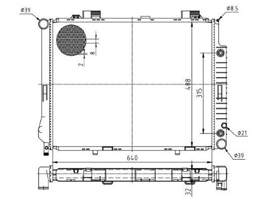 Radiator, racire motor MTR 13054353