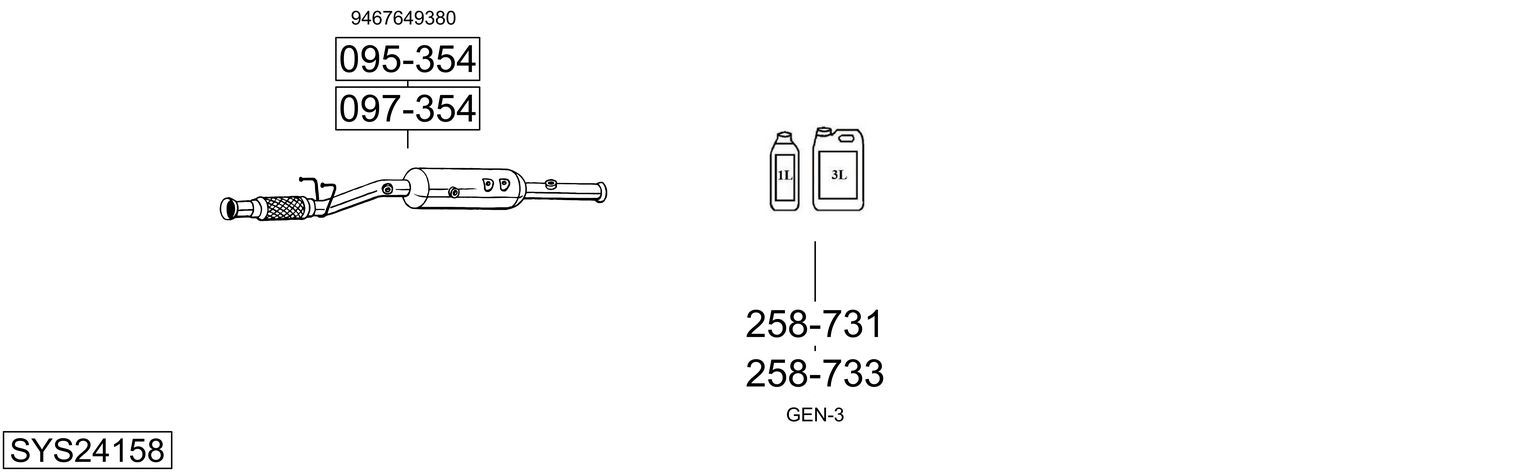 Układ wydechowy BOSAL SYS24158