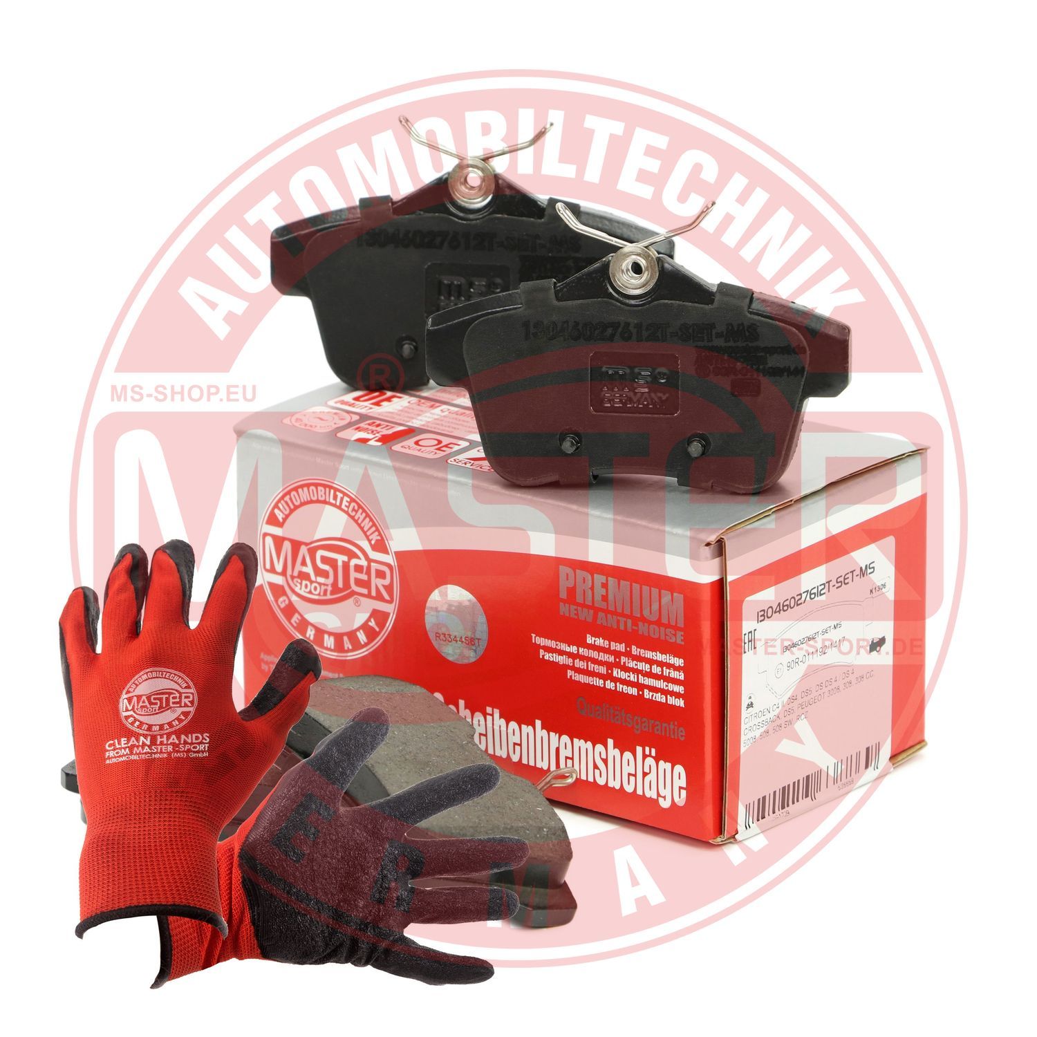 Zestaw klocków hamulcowych, hamulce tarczowe MASTER-SPORT GERMANY 13046027612T-SET-MSP