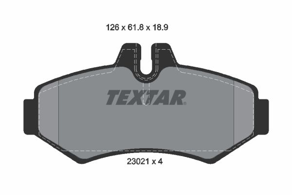 Sada brzdových platničiek kotúčovej brzdy TEXTAR 2302101