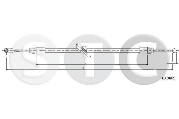 Cięgło, hamulec postojowy STC T481030