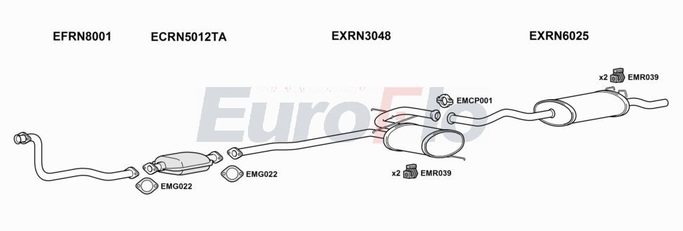Układ wydechowy EUROFLO RN1919D1004B
