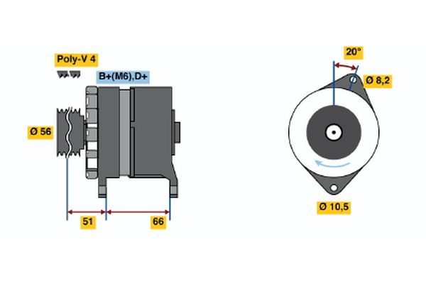 Alternator BOSCH 0 120 488 215