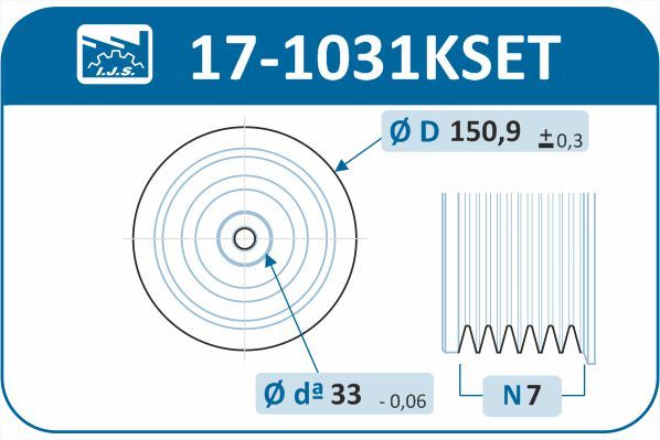 Levně Sada řemenice, kliková hřídel IJS GROUP 17-1031KSET