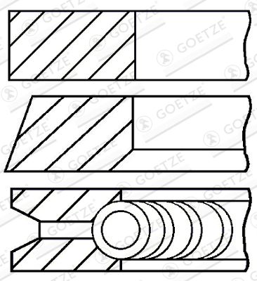 Sada pístních kroužků GOETZE ENGINE 08-337300-00