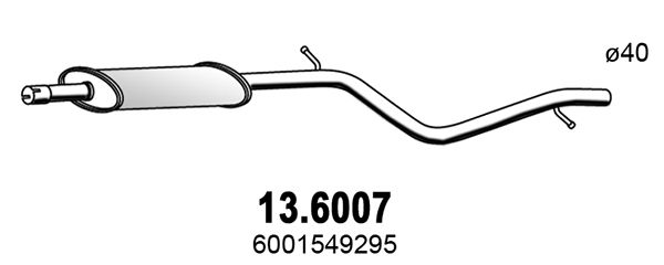 Tłumik środkowy ASSO 13.6007