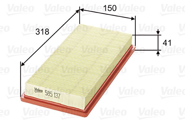 Vzduchový filter VALEO 585137