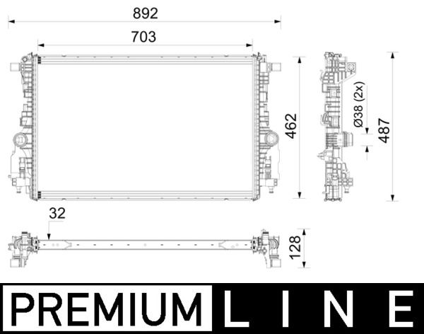 Radiator, racire motor MAHLE CR 2775 000P