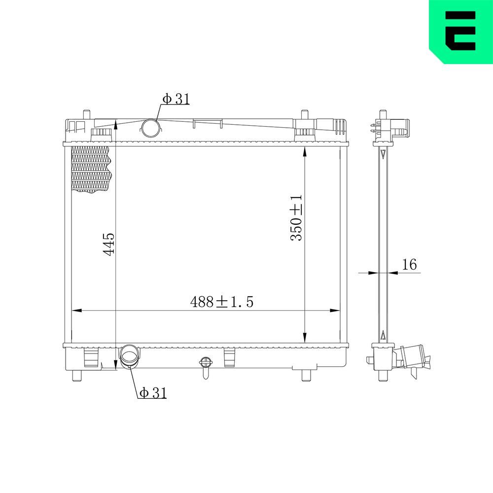 Radiator, racire motor ERA 673103