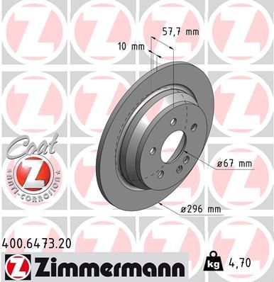 Brzdový kotouč ZIMMERMANN 400.6473.20