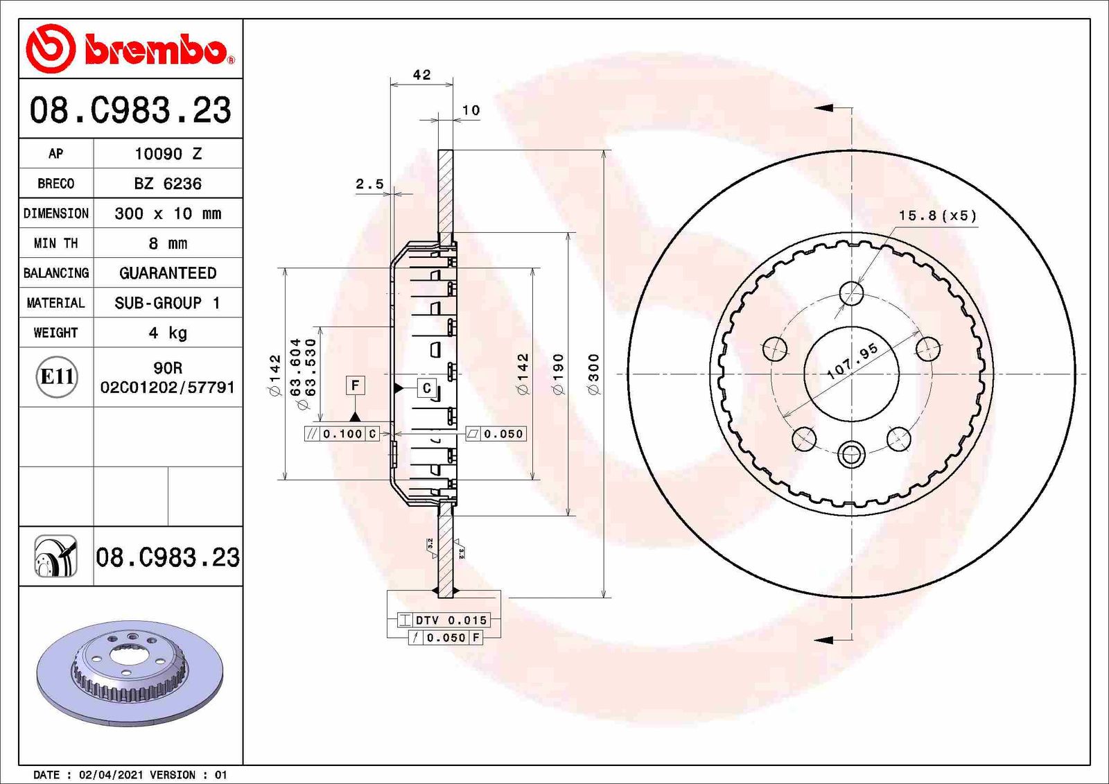 Tarcza hamulcowa AP 10090 Z