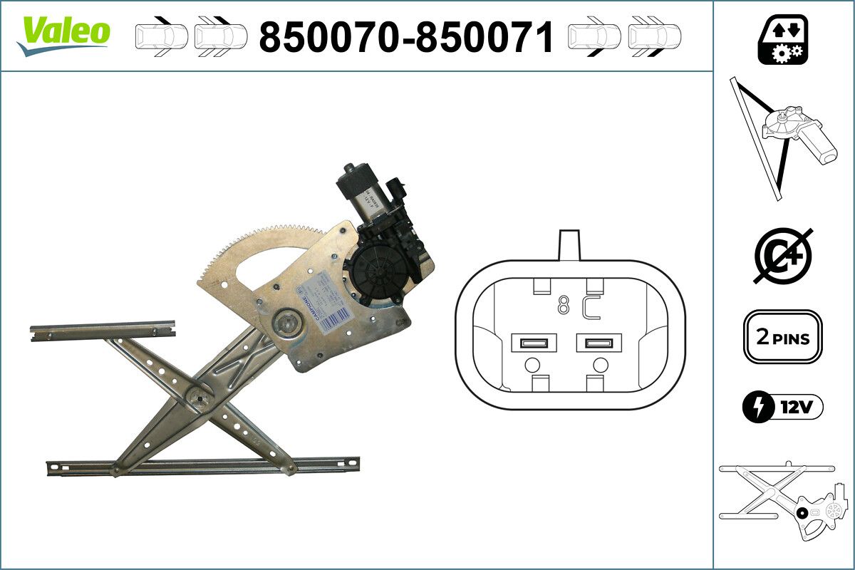 Mecanism actionare geam VALEO 850071