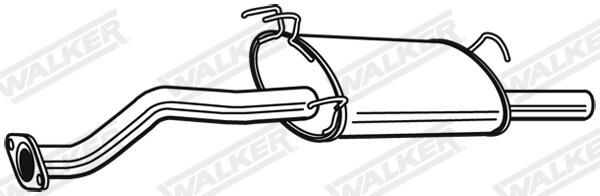 Levně Zadní tlumič výfuku WALKER 22268