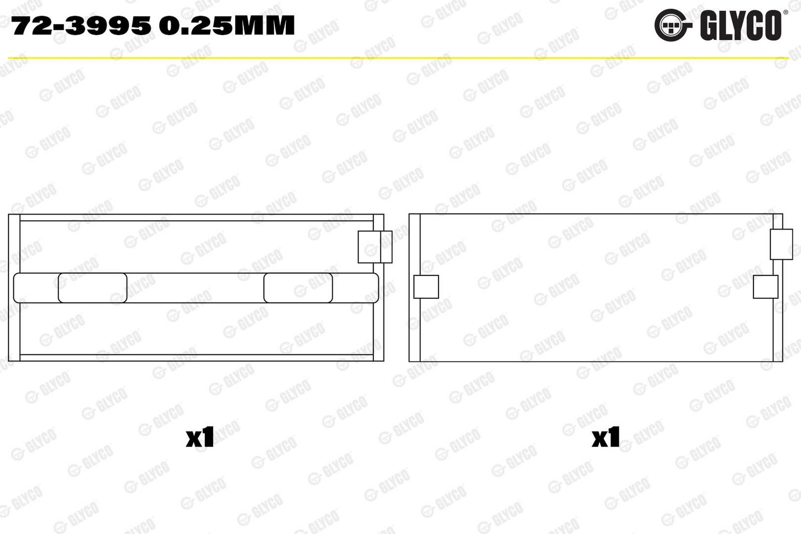 Cuzinet arbore cotit GLYCO 72-3995 0.25mm