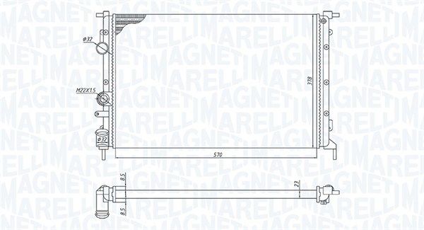 Chłodnica, układ chłodzenia silnika MAGNETI MARELLI 350213171700