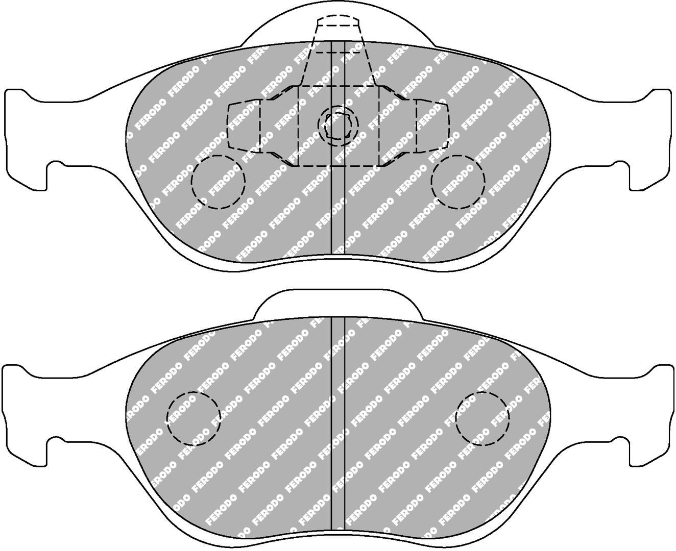 set placute frana,frana disc FERODO FCP1394R