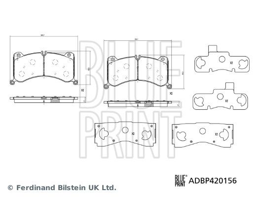 set placute frana,frana disc BLUE PRINT ADBP420156