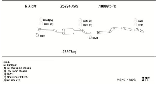Układ wydechowy WALKER MBK014589B