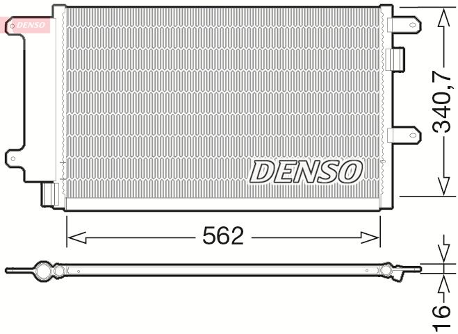 Kondenzátor, klimatizace DENSO DCN12003