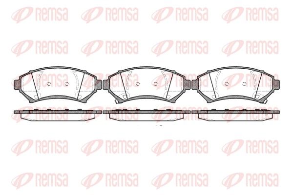 Zestaw klocków hamulcowych, hamulce tarczowe REMSA 0641.02