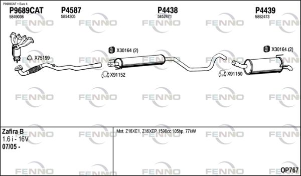 Układ wydechowy FENNO OP767