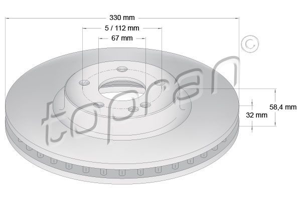 Tarcza hamulcowa TOPRAN 409 328