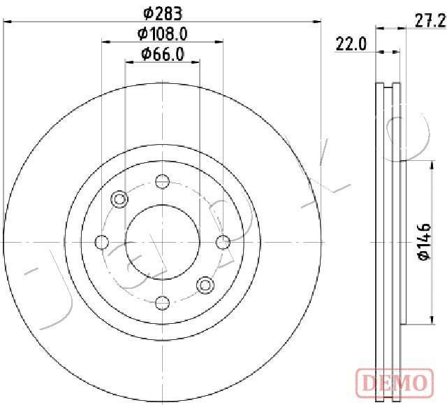 Tarcza hamulcowa JAPKO 600626C