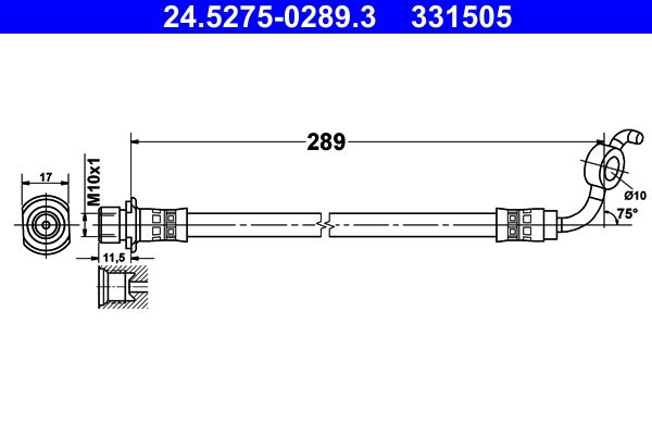 Furtun frana ATE 24.5275-0289.3