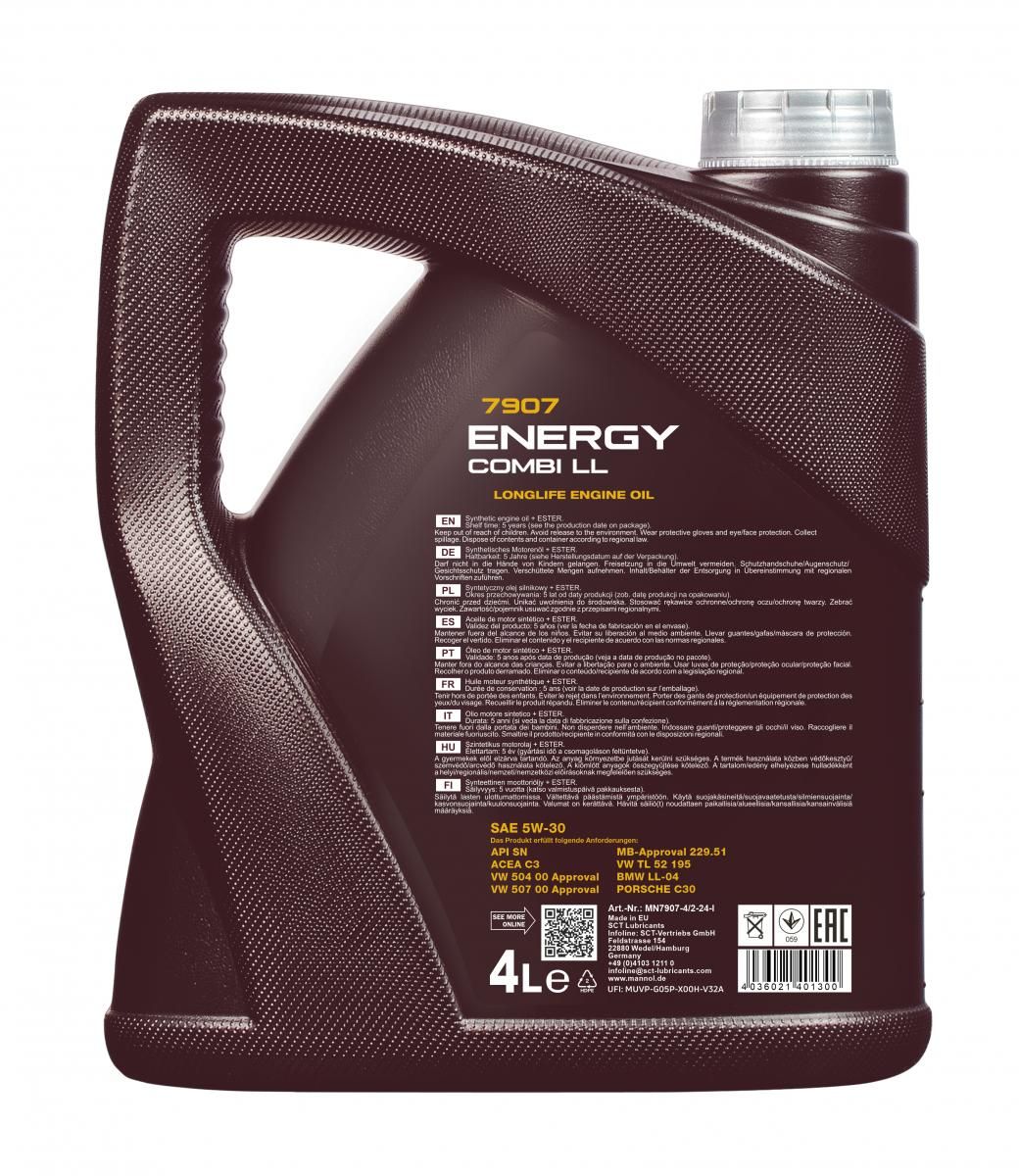 Motorový olej MN7907-4 MANNOL Energy LL 5W-30, 4L