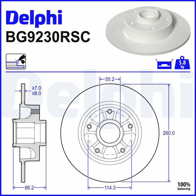 Disc frana DELPHI BG9230RSC